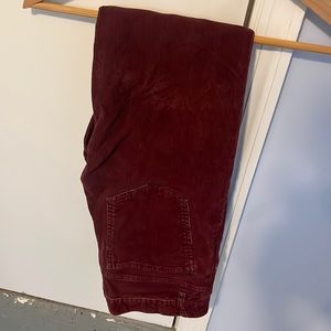 Dark burgundy corduroy jeans